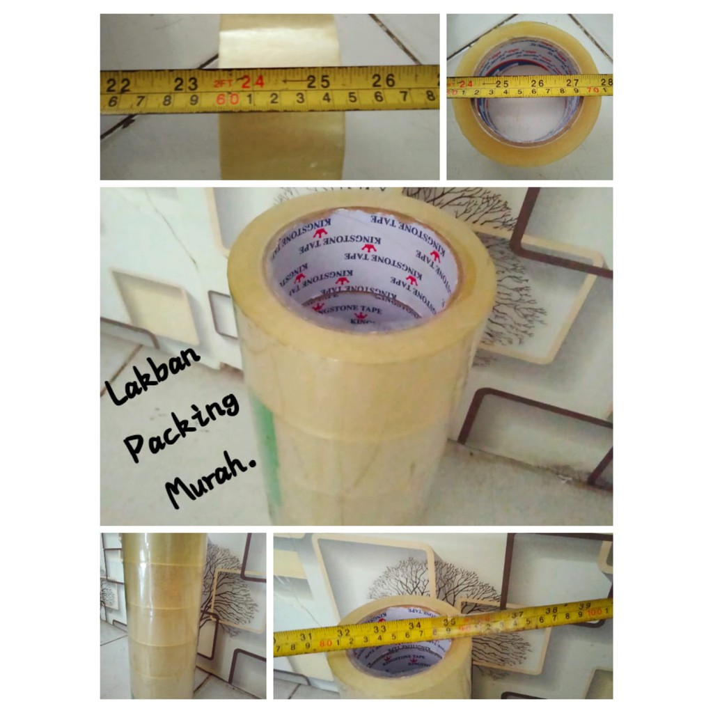 

Jual Lakban Bening Lebar 4-5centiX90 Yard Ada 1 an Maupun 1 Rollan