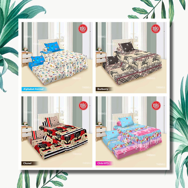 Sprei VITO 2in1 / DUO SORONG motif Alphabet Animal Channel Chibi BTS Doraemon Gucci Hello World Little Star London Louis Love Panda Milano Pinky Love Puzzle Retro Flower Summer Flamingo Yellow Duck   - SORONG 120x200 Single 120 SP DUO