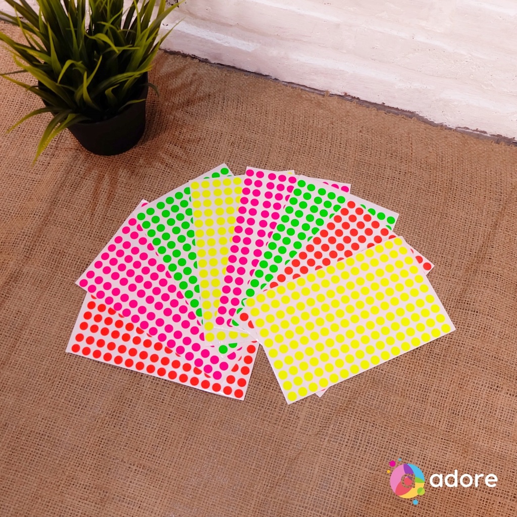 

Sticker Label Dot 1 Warna / Stiker Bulat / Stiker Warna/ Stationary
