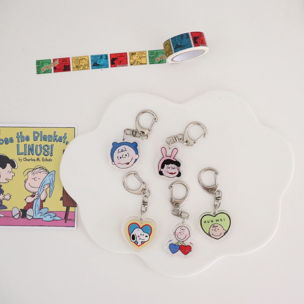 Korea Selatan ins angin lucu kartun Charlie puppy keychain lucu Lucy liontin mobil liontin akrilik