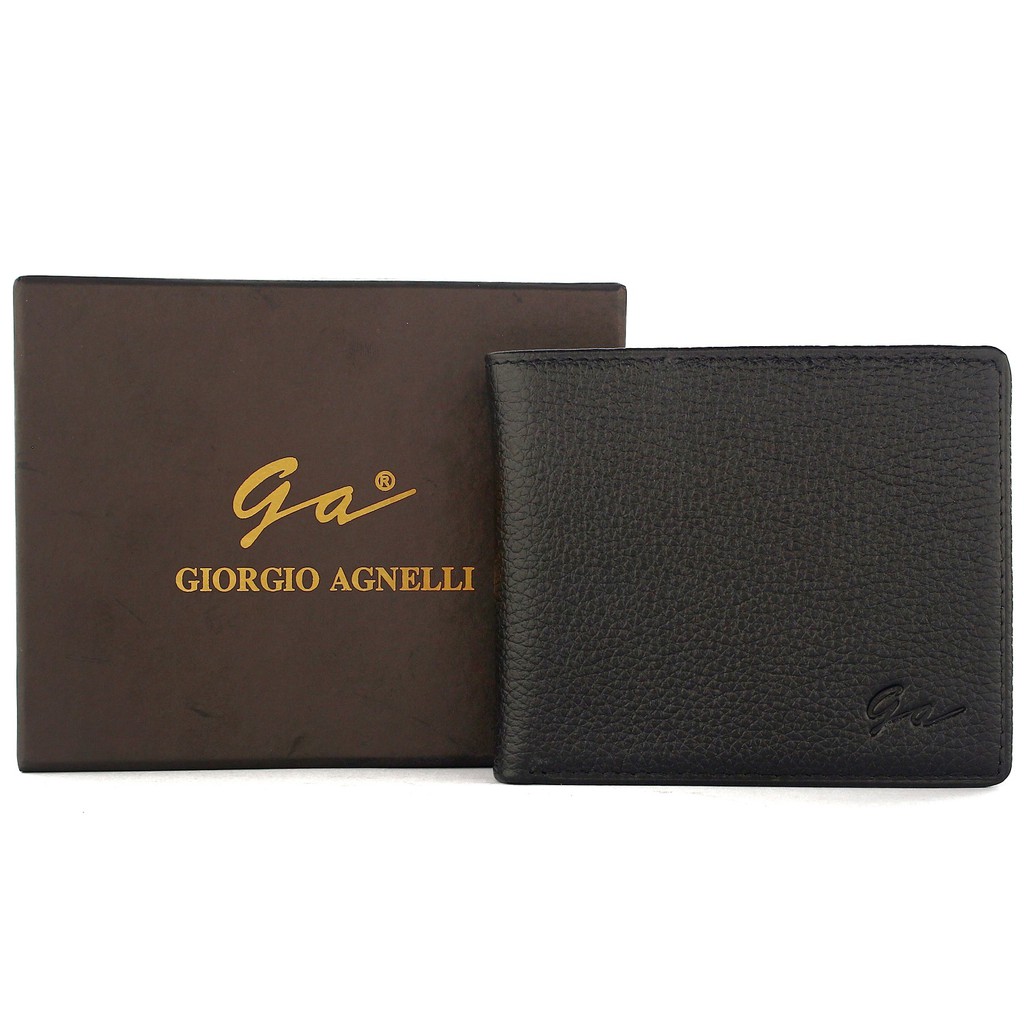 ⭐ Giorgio Agnelli ⭐ Milling 01 Black | Dompet Pria Bahan Kulit Sapi Asli