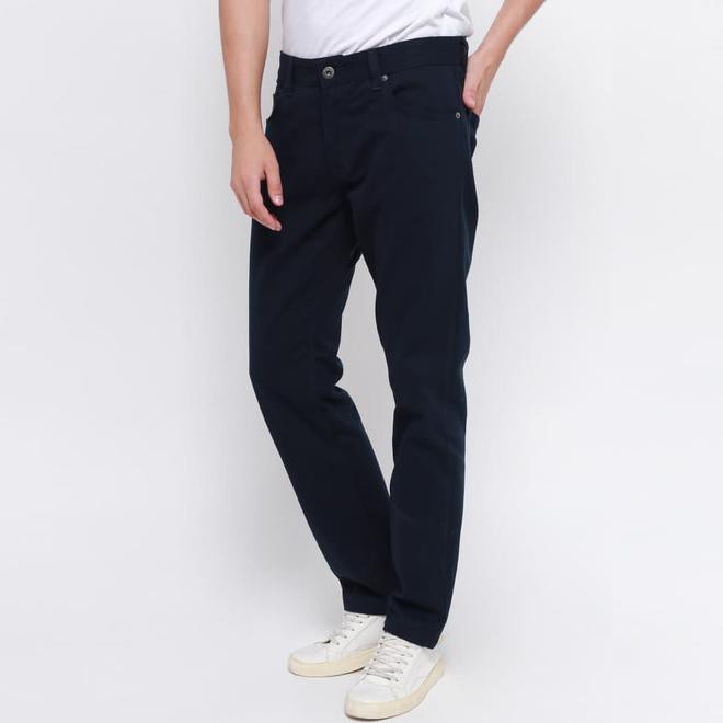 Edwin Celana Jeans Milan-018 Regular Fit Pria Panjang Navy Blue - Navy, 28