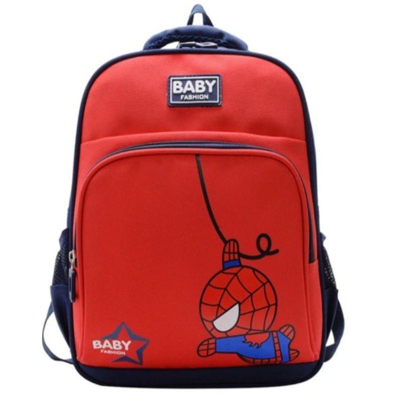 Tas Ransel Spiderman Bayi Merah Biru Anak Laki laki Cowok PG TK SD Sekolah Kado Hadiah Murah