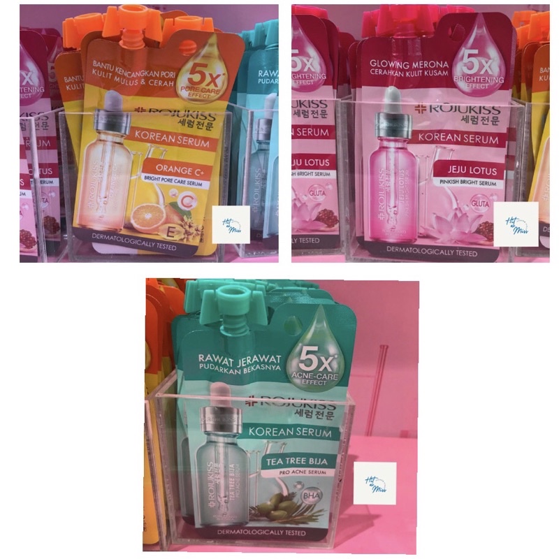 Rojukiss Korean Face Serum / Serum Wajah (Orange C+ , Jeju Lotus , Tea Tree Bija)