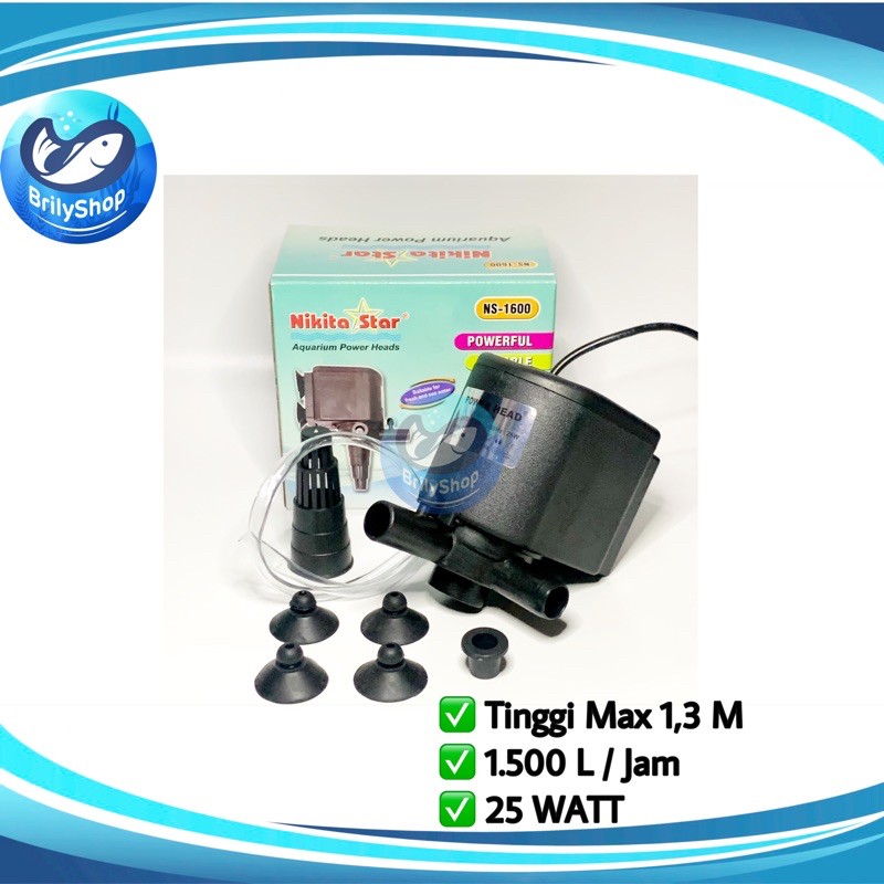 Pompa Air Aquarium Nikita Star 1600 ns 1600