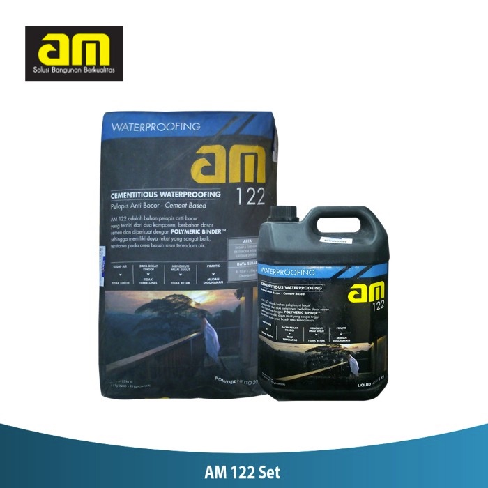 AM 122 Waterproof 2 Komponen Semen + Cairan 5Ltr + 20Kg