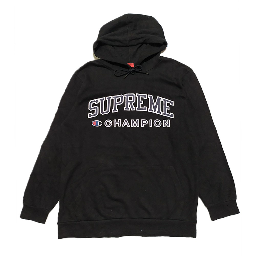 harga hoodie supreme x champion original