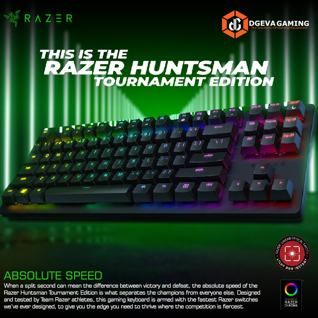 Razer Huntsman Tournament Edition Te Mechanical Gaming Keyboard Shopee Indonesia