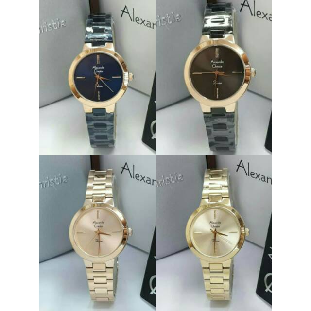Jam Tangan Alexander Christie AC 2798 Tali Stainless Mesin Baterai Original