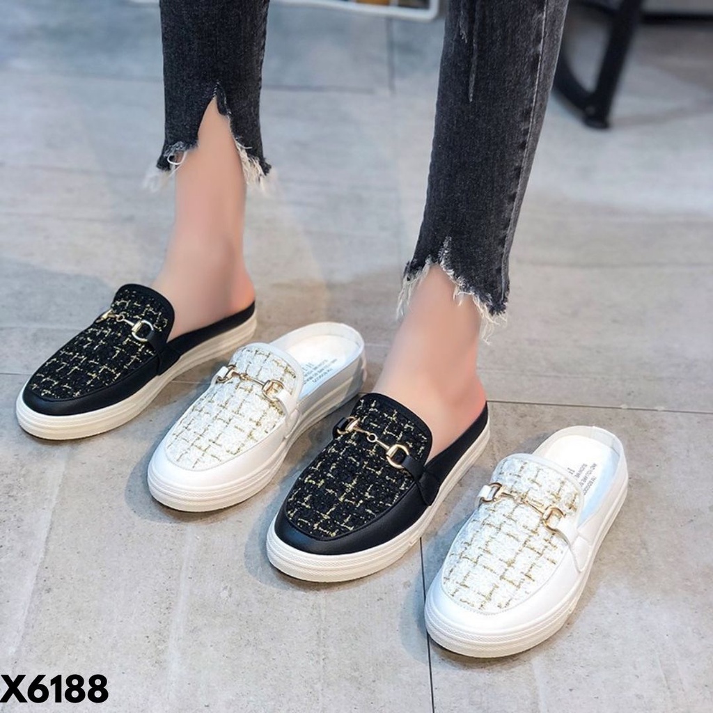 SEPATU SNEAKERS WANITA PRAKTIS KEKINIAN ALA KOREAN STYLE CLASSIC BAHAN CANVAS IMPORT 6188