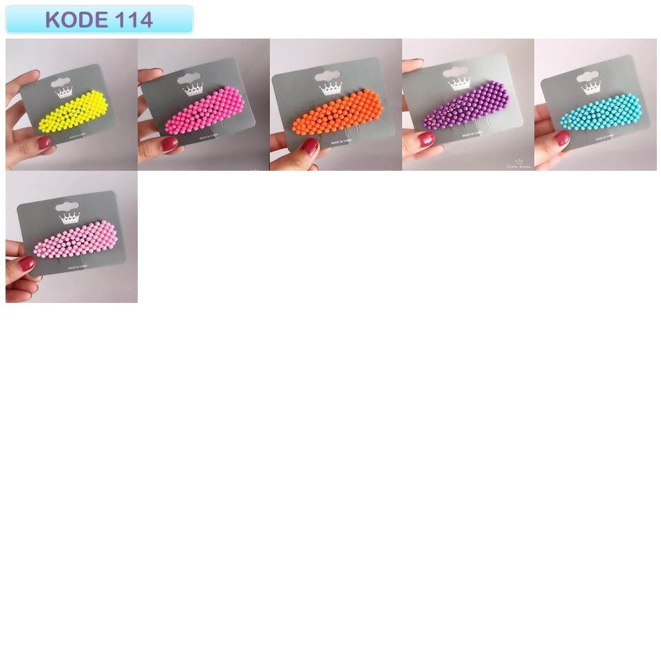 RSB JR161 Fashion Jepit Rambut Hairclip Warna-Warni Model Dengan Mutiara Gaya Korea Untuk Wanita