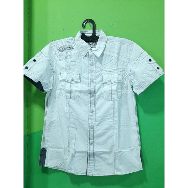 kemeja EMBA ORIGINAL rijekan pabrik putih