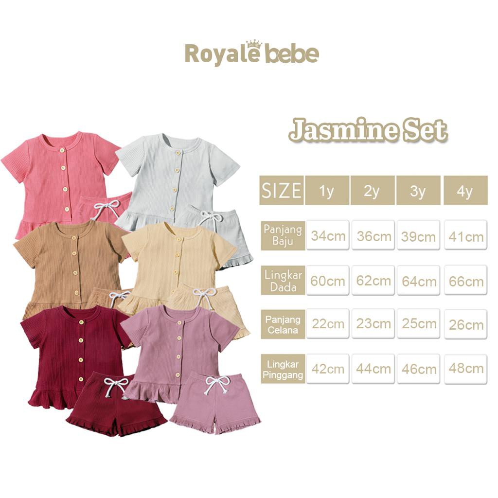 ROYALE BEBE JASMINE SET PREMIUM SETELAN ANAK PEREMPUAN SETELAN BAYI DRESS ANAK