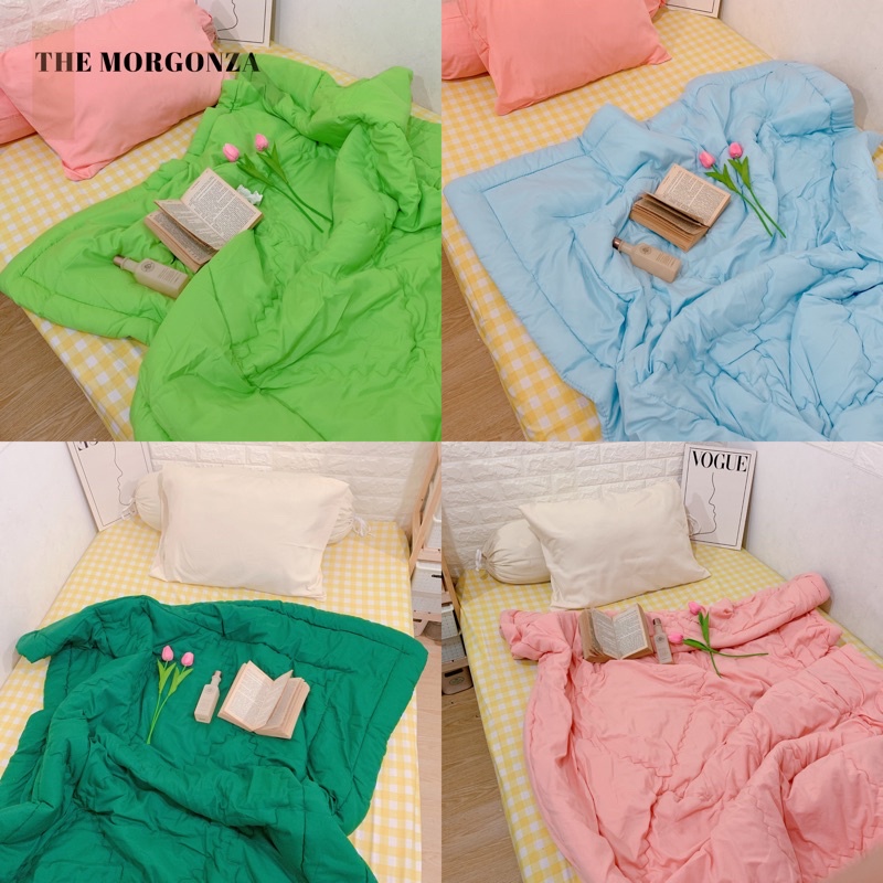 [Themorgonza] SELIMUT PLUFFY POLOS PASTEL | BASIC PLAIN BEDCOVER POLOS AESTHETIC | SELIMUT LEMBUT MI