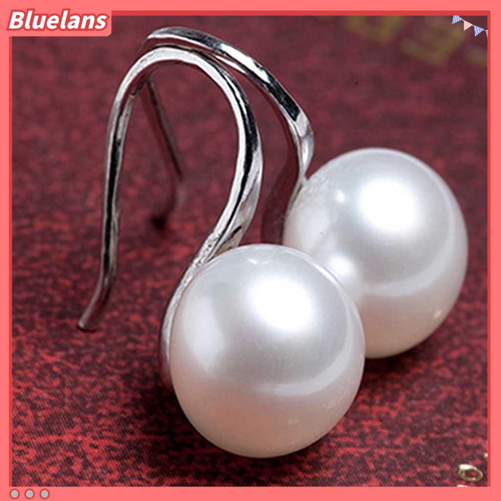 Bluelans Hook Earrings Elegant Easy Matching Compact Faux Pearl Women Jewelry Dating