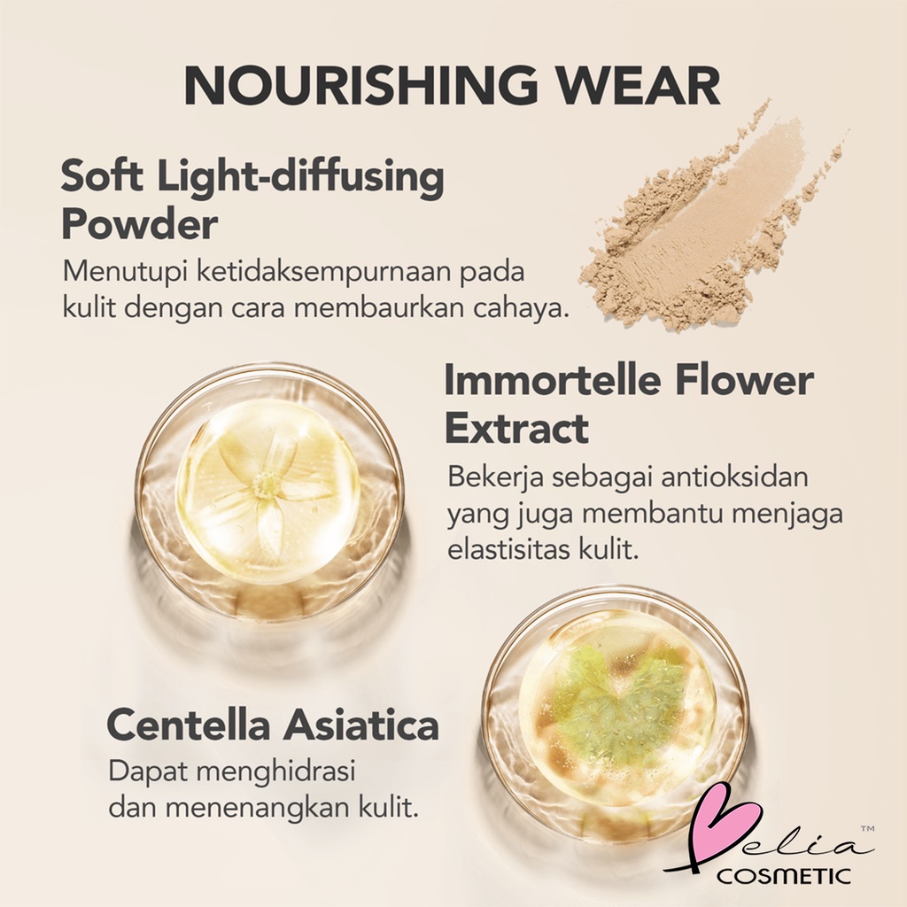 ❤ BELIA ❤ YOU Noutriwear Airy Fit Loose Powder | Bedak Tibur | Sebum Control | Smooth Finish | 15g BPOM