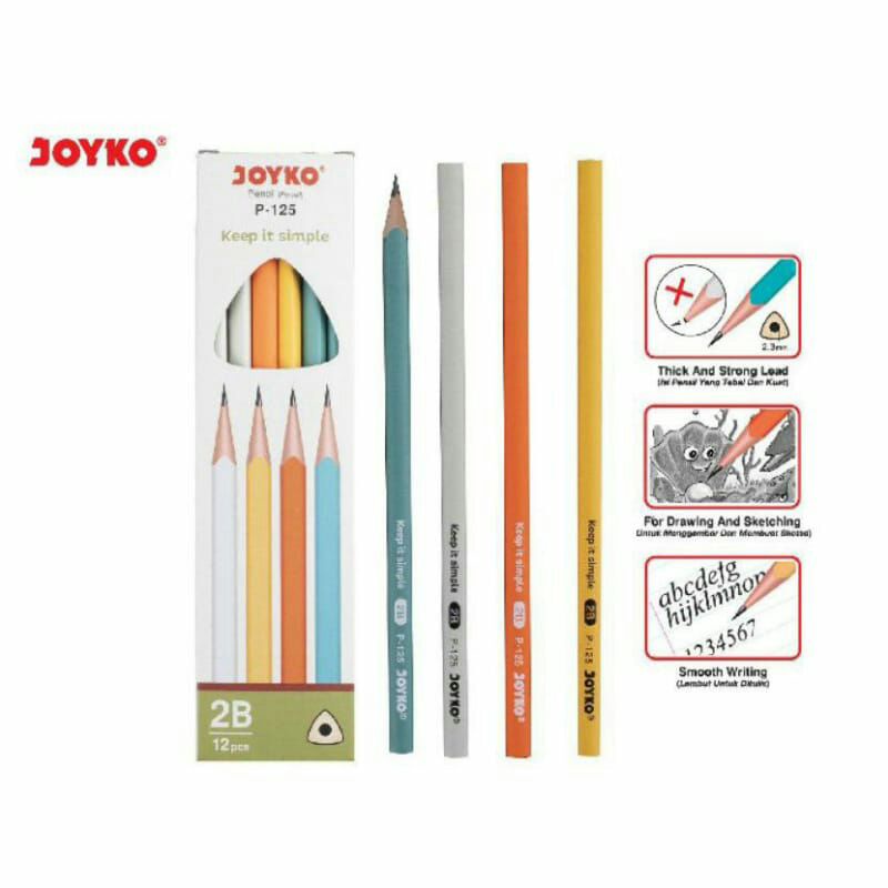 

PENSIL JOYKO 2B WARNA PASTEL DOFF / PENSIL SEGITIGA JOYKO P-125