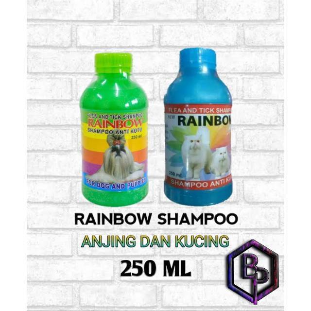 RAINBOW SHAMPOO 250ML | SHAMPOO KUCING ANTI KUTU | SHAMPOO ANJING ANTI KUTU | SHAMPOO KUTU KUCING