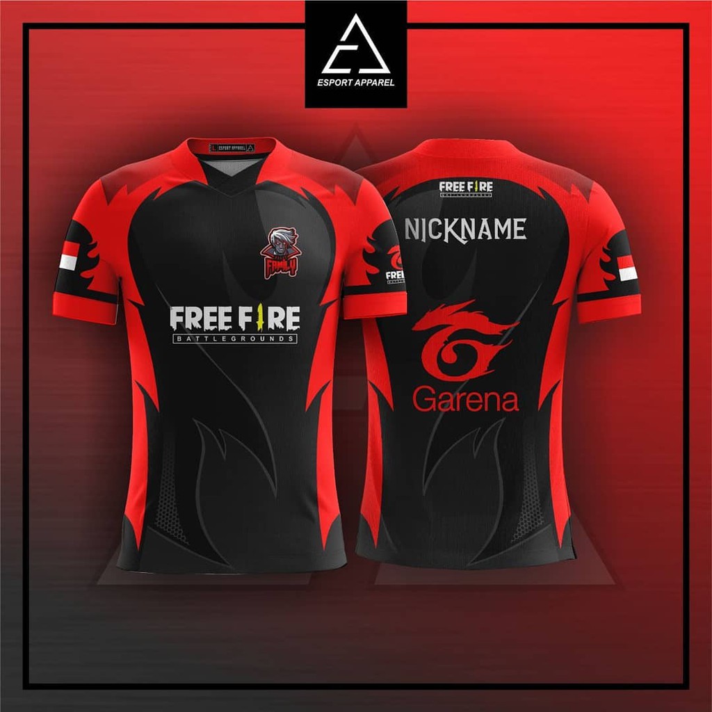 Baju Jersey Gaming Custom Ff Ml Evos Rrq Freefire Pubg 11 Shopee Indonesia