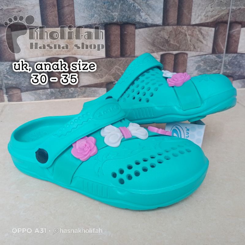 sandal baim anak perempuan 30-35 bunga awet dulux 256c