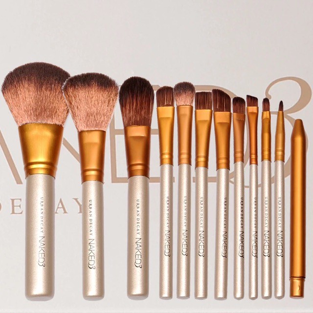 [12 Pcs/Box] Brush Make Up Kuas 1 Set Naked 3 Alat Kosmetik Make Up Komplit Lengkap Besar Lembut