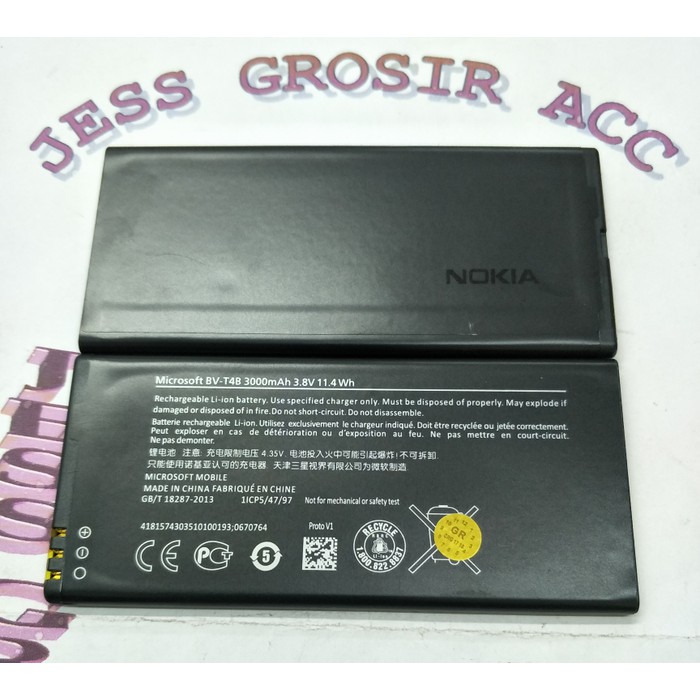 Baterai Battery Original NOKIA BV-T4B , BV T4B , BVT4B / LUMIA 640 XL - Hitam