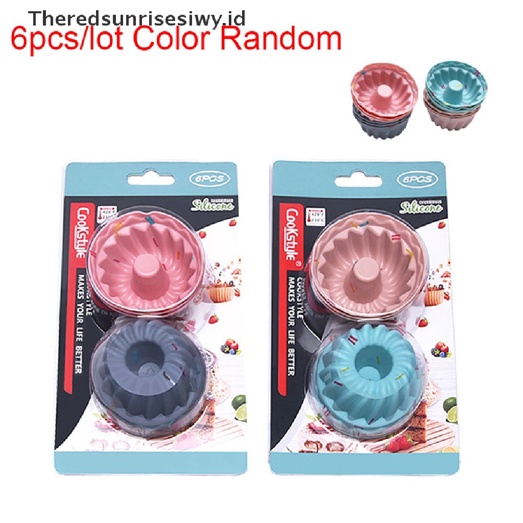 # Alat Rumah Tangga # 6pcs / set Cetakan Kue Muffin / Cupcake Bahan Silikon