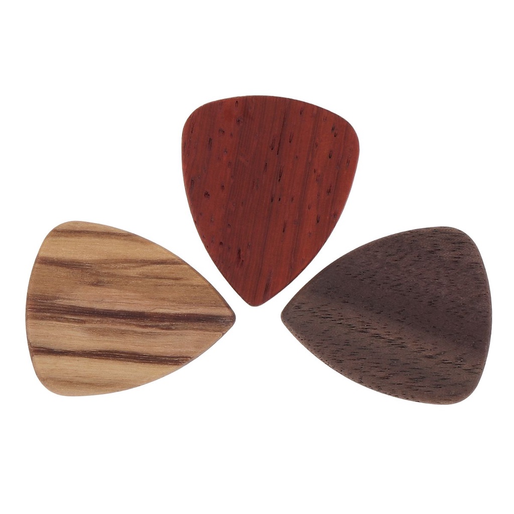 Pick Plectrum Senar Gitar Elektrik / Akustik / Bass / Ukulele Bahan Kayu 3 Warna Pilihan