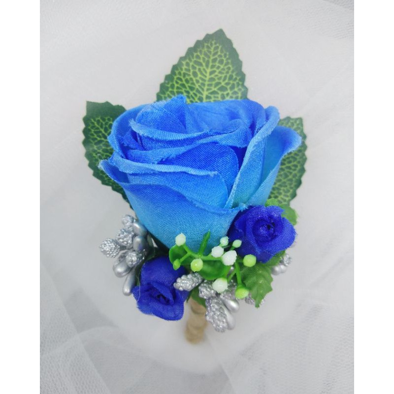 Korsase Bunga jas Bros bunga pengantin bunga biru