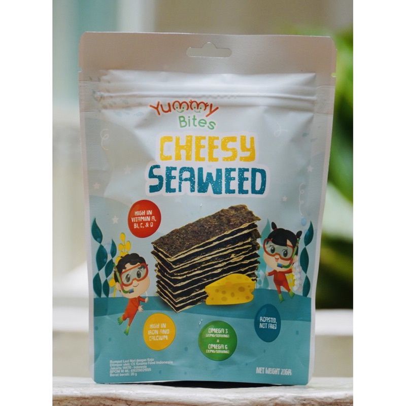 Yummy Bites Cheesy Seaweed 20 gr - 20gr Snack Nori Rumput Laut