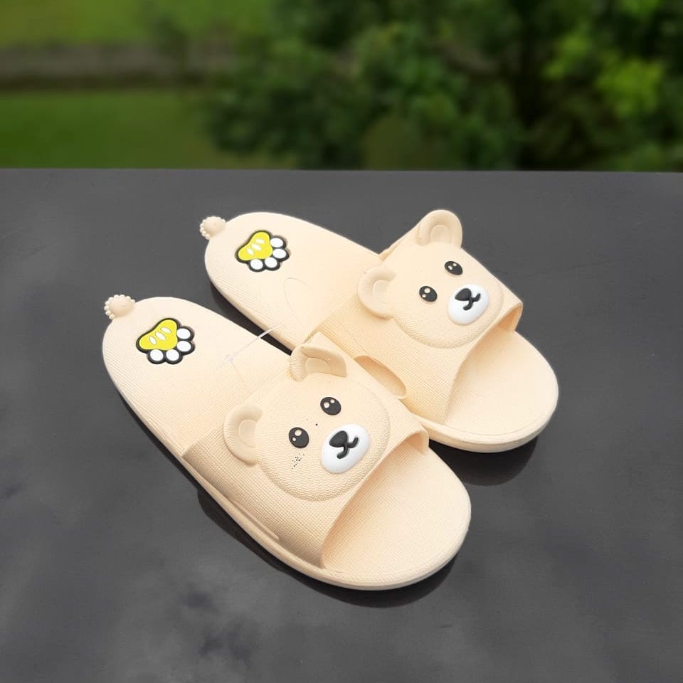 TOKOERS Sandal Anak Perempuan umur 7 - 10 tahun Import / Sandal Rumah / Sandal Jeli Flat Model Selop Full Karet - Motif Karakter - M2D 31-35