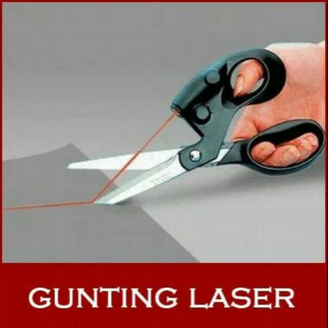 

Gunting Laser Scissors Alat Pemotong Kertas Kain Rambut Unik Praktis gunting kertas lurus