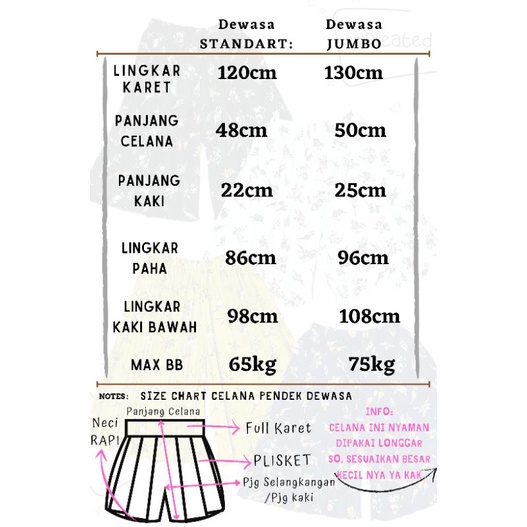 AM27 CELANA PENDEK PLISKET DEWASA JUMBO Motif bunga Pleated Hot Pants