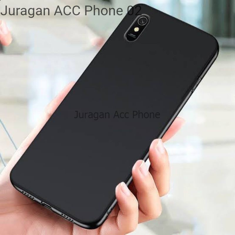 Soft Case Blackmatte Xiaomi Redmi 9A Casing Silikon  Black Matte Hitam Polos Xiaomi Redmi 9A Terbaik