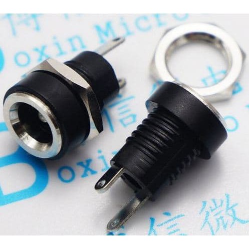 DC-022B DC power soket DC002B 5.5x2.1mm socket connector with nut 2pin