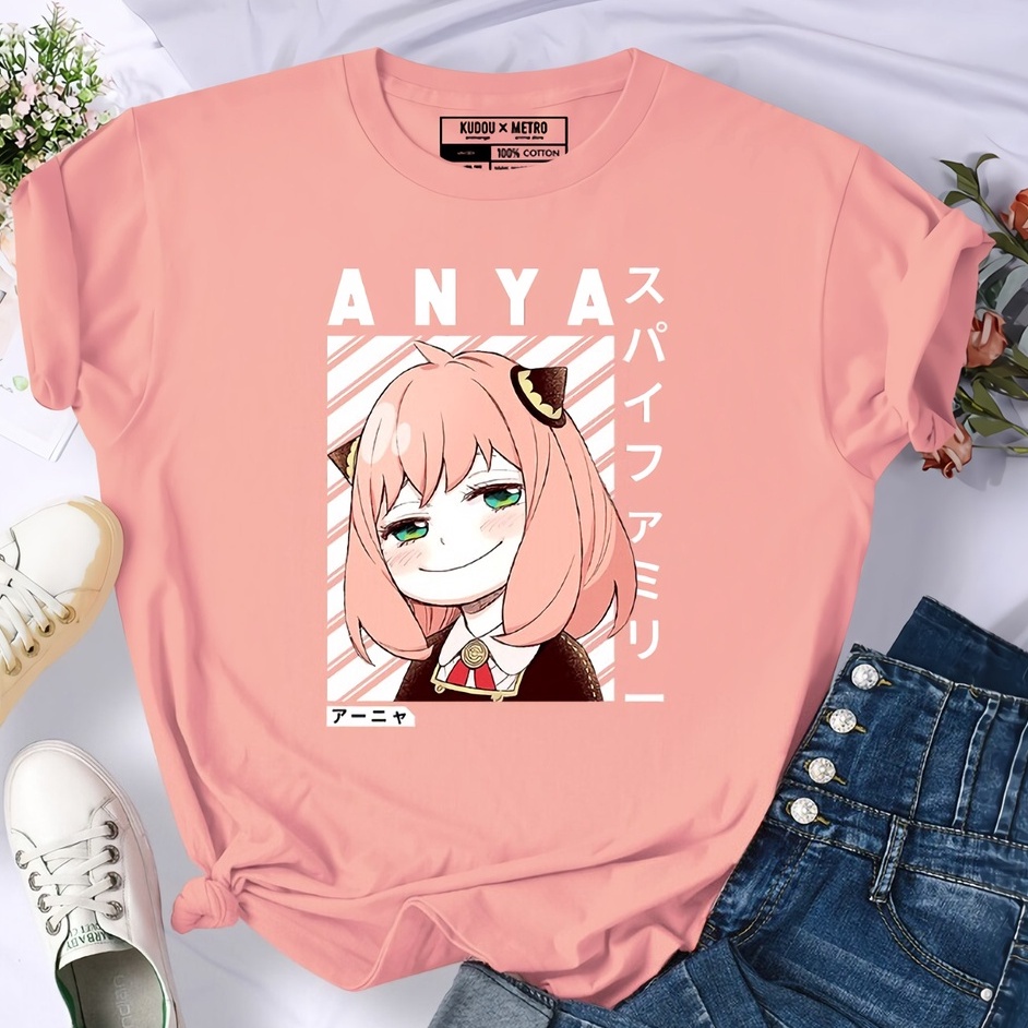 Tshirt Anya Smirk Kanji Anime Manga SPY x Family Premium Unisex