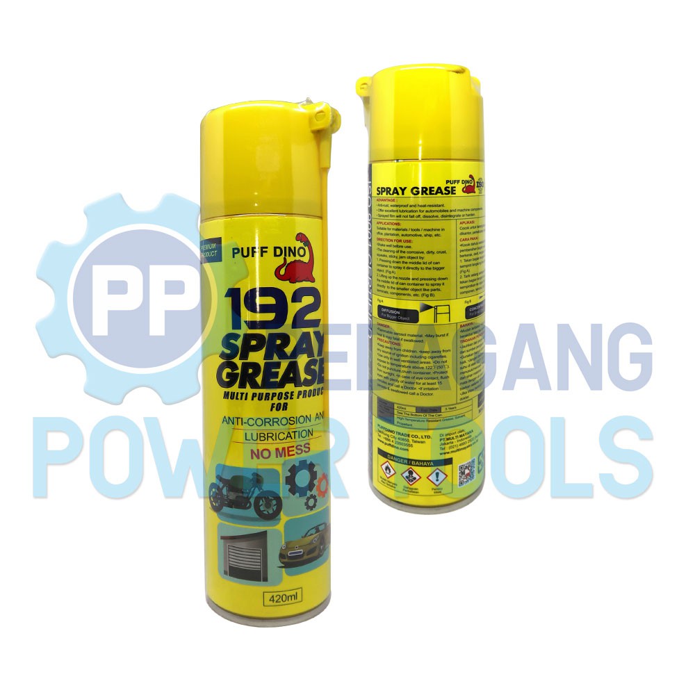 PUFF DINO 192 SPRAY GREASE 420 ML SEMPROT GEMUK PELUMAS ANTI KARAT