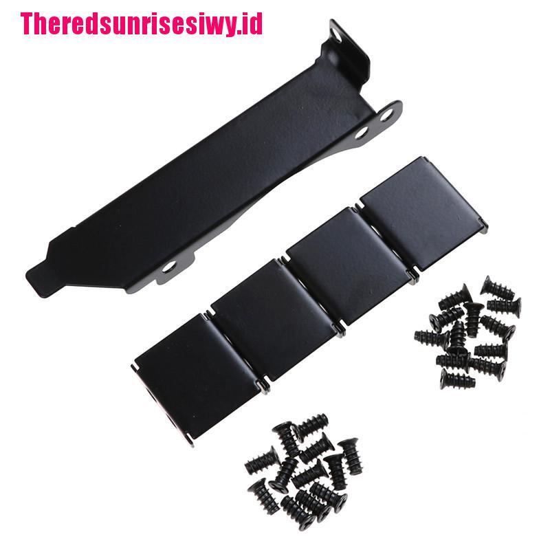 【Theredsunrisesiwy.id】3 Fan Mount Rack PCI Slot Bracket+20 Screw+4 Connector For Video GPU Card Cooler