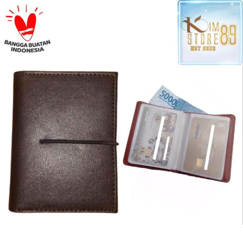 Dompet Kartu Nama/Card Holder Pria Wanita Polos Karet