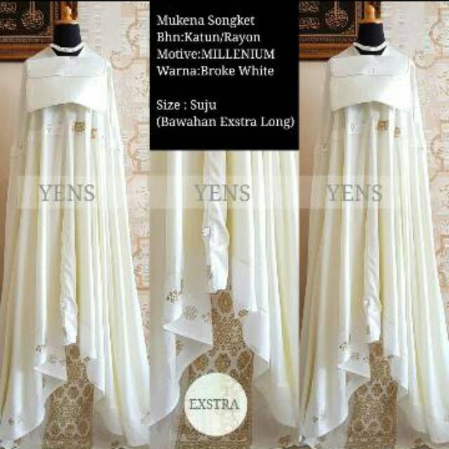 Mukena Songket Prada Exlusive Extra Large milenium