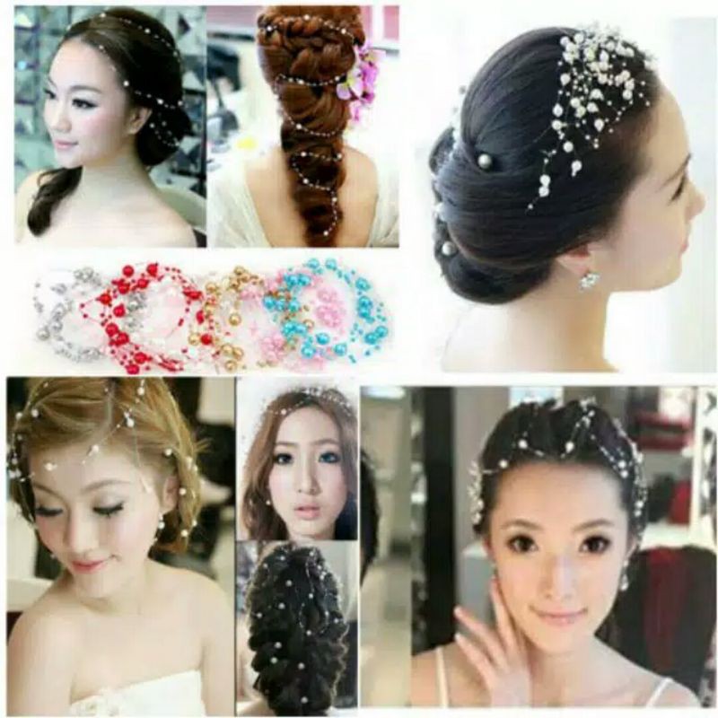 aksesoris senar mote untuk hiasan rambut pesta/bridal