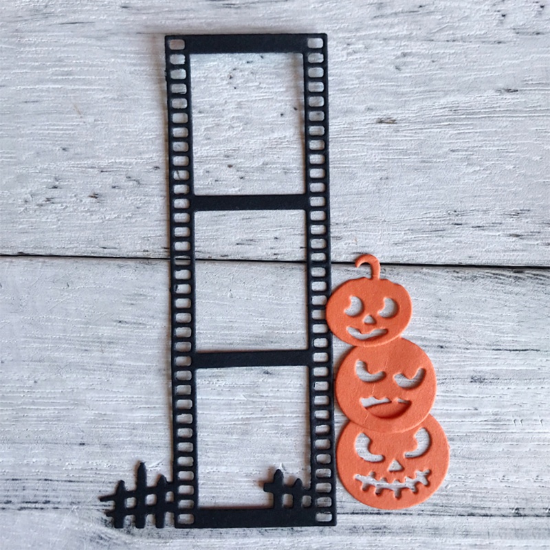 Cetakan Stensil Cutting Dies Motif Labu Halloween Bahan Metal Untuk Scrapbook Craft DIY