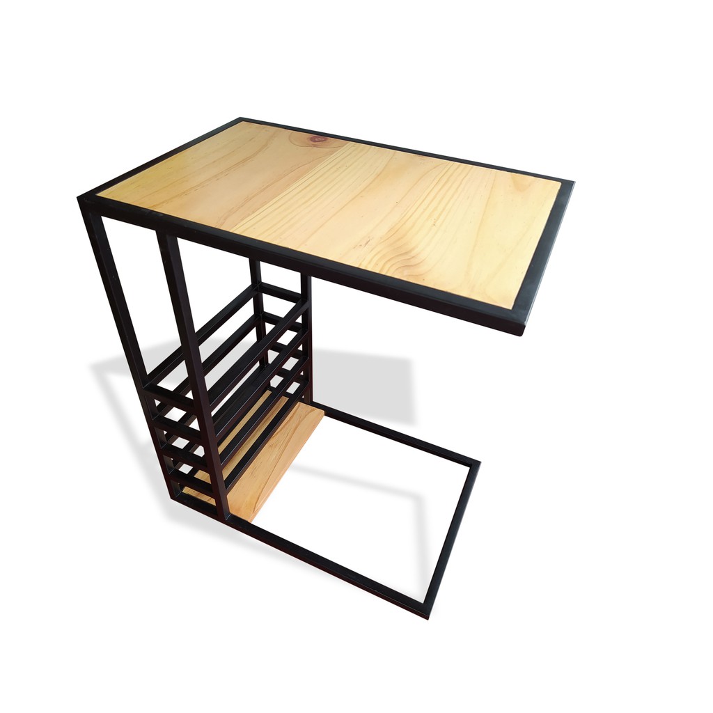Meja samping / meja laptop minimalis kayu solid