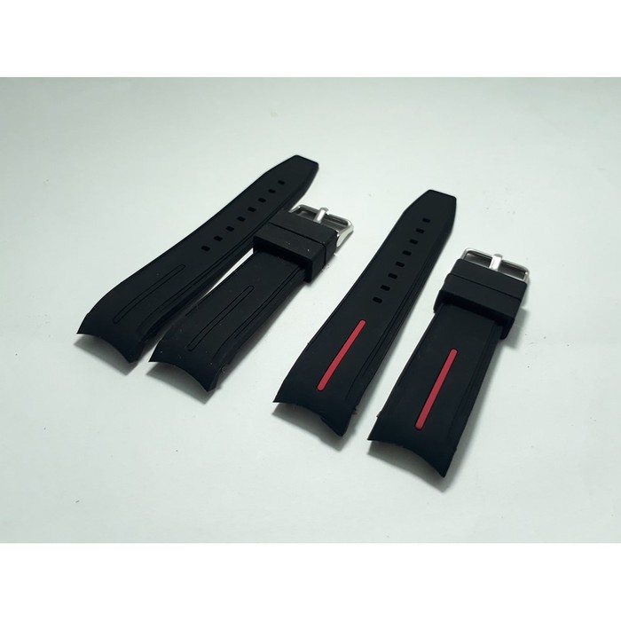 Rubber Tali Strap Jam Tangan Rubber Watch 20mm Hitam