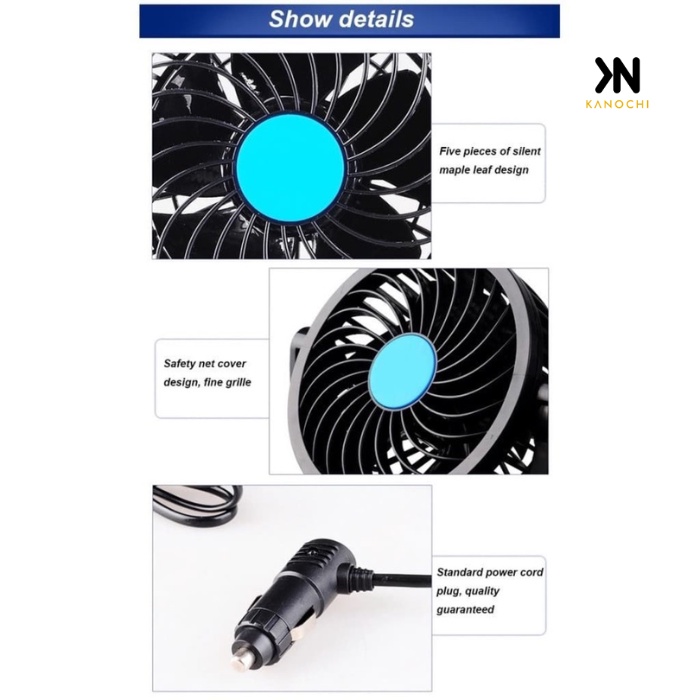 Kipas Angin Mobil YZH-T303 Double-Headed Fan Aksesoris Mobil Interior