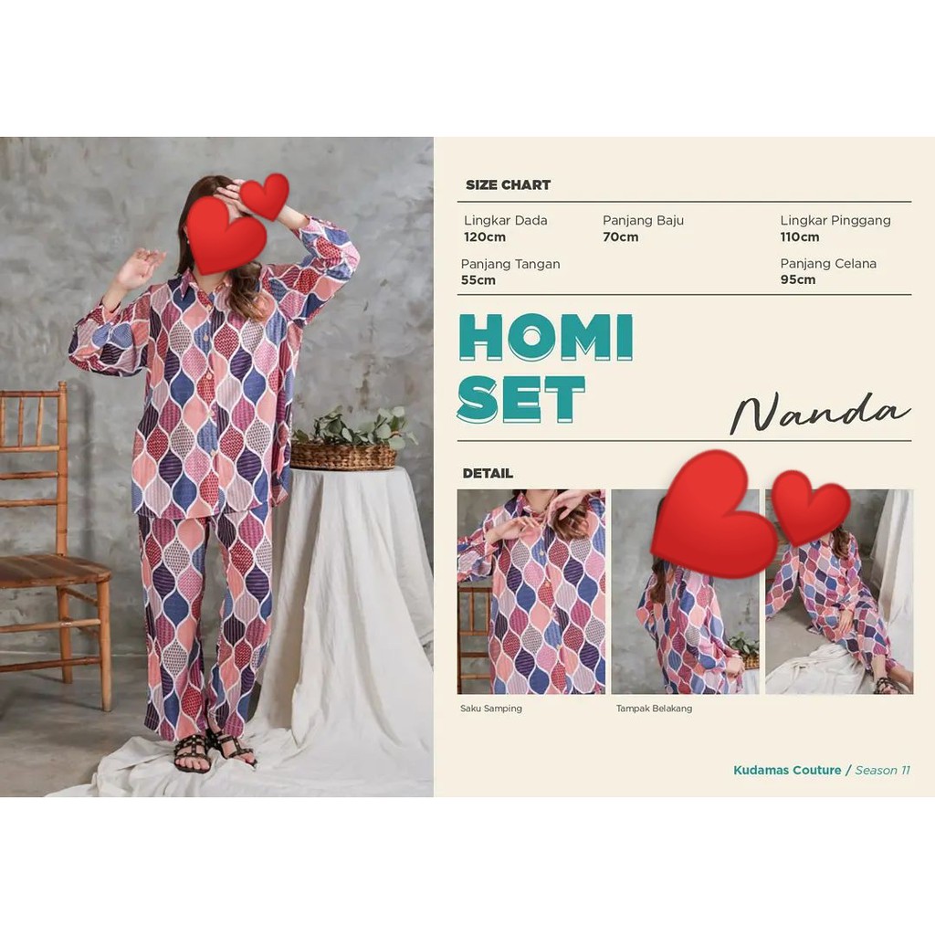 Homi Set | Set Pajama | Lily Dress | Kudamas Couture KMC XI