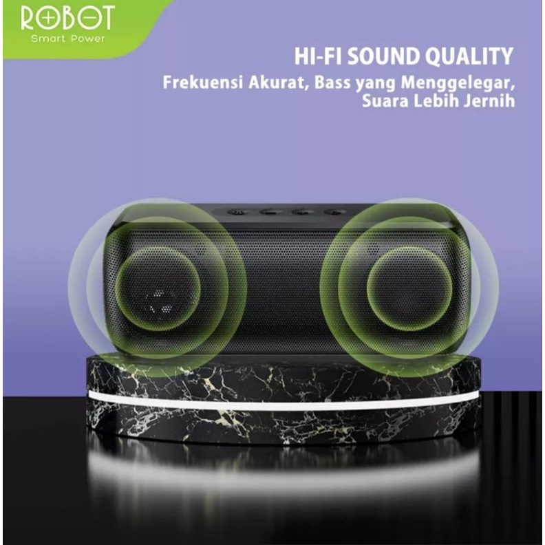 SPEAKER BLUETOOTH 5.0 TWS MODE MICRO SD / FLASHDISK ROBOT RB220 GARANSI 1 TAHUN