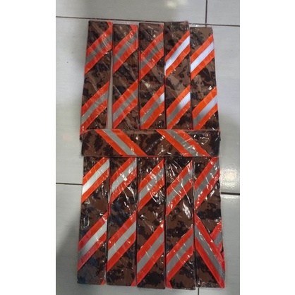 scraf pramuka loreng lis menyala-Oren