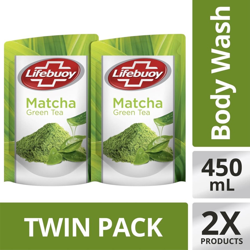 PROMO LIFEBUOY SABUN CAIR MATCHA REFILL 450ML TWIN PACK TERMURAH