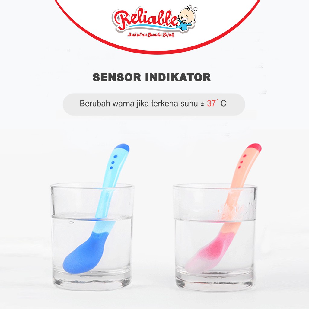 Reliable Sendok Bayi Sensor Suhu Untuk MPASI Isi 2 pcs RFS-5508